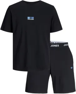 Jack&Jones Pánské pyžamo JACOSCAR Standard Fit 12258219 Black/Shorts XL
