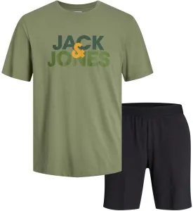 Jack&Jones Pánské pyžamo JACULA Standard Fit 12255000 Oil Green L