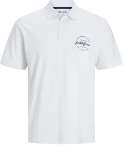 Jack&Jones Pánské polo triko JJFOREST Standard Fit 12248621 White XXL