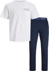 Jack&Jones Pánské pyžamo JACALEX Standard Fit 12252292 White XL
