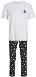 Jack&Jones Pánské pyžamo JACCANDY Standard Fit 12246383 White XL