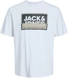 Jack&Jones Pánské triko JCOLOGAN Standard Fit 12253442 White XL