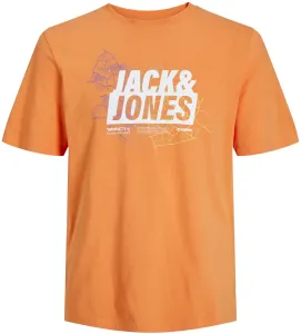 Jack&Jones Pánské triko JCOMAP Regular Fit 12252376 Tangerine M