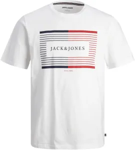 Jack&Jones Pánské triko JJCYRUS Standard Fit 12247810 White M