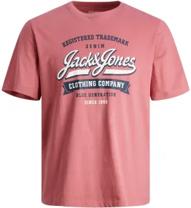 Jack&Jones Pánské triko JJELOGO Standard Fit 12246690 Mesa Rose XL
