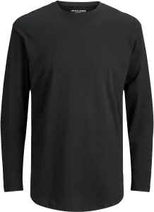 Jack&Jones Pánské triko JJENOA Long Line Fit 12190128 Black Relaxed M