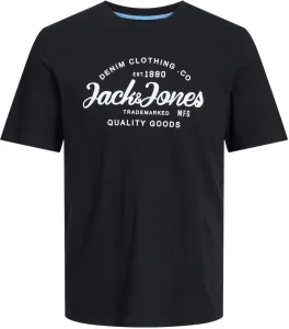 Jack&Jones Pánské triko JJFOREST Standard Fit 12247972 Black XXL