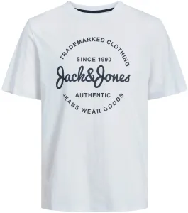 Jack&Jones Pánské triko JJFOREST Standard Fit 12247972 White L