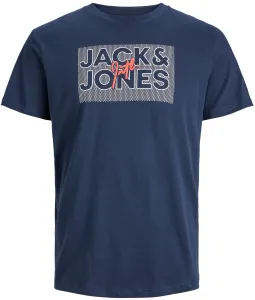 Jack&Jones Pánské triko JJMARIUS Regular Fit 12235210 Navy Blazer M