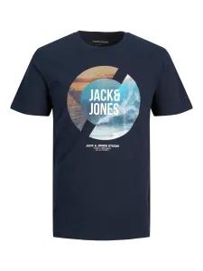 Jack&Jones Pánské triko JJTRESOR Regular Fit 12222044 Sky Captain M