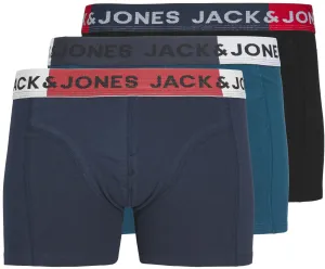 Jack&Jones PLUS 3 PACK - pánské boxerky JACCOLOR 12243751 Black 3XL