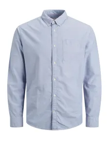 Jack&Jones PLUS Pánská košile JJEOXFORD Slim Fit 12190444 Cashmere Blue 6XL