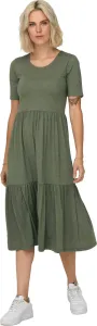 Jacqueline de Yong Dámské šaty JDYDALILA Loose Fit 15195291 Deep Lichen Green XL