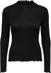 Jacqueline de Yong Dámské triko JDYFRANSISKA Stretch Fit 15228065 Black XS