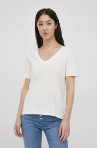 Bavlněné tričko JDY krémová barva