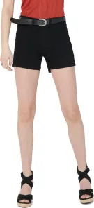 Džínové šortky Jacqueline de Yong dámské, černá barva, hladké, medium waist