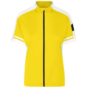 James & Nicholson Dámský cyklistický dres JN453 - Slunečně žlutá | S