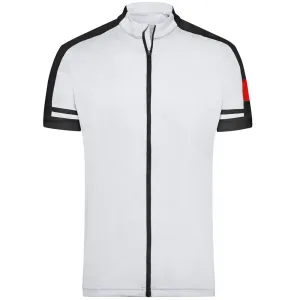 James & Nicholson Pánský cyklistický dres JN454 - Bílá | XL