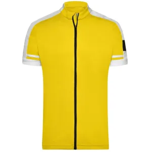 James & Nicholson Pánský cyklistický dres JN454 - Slunečně žlutá | XXXL