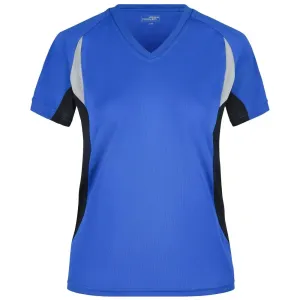 James & Nicholson Dámské funkční tričko s krátkým rukávem JN390 - Královská modrá / černá | XXL #721815