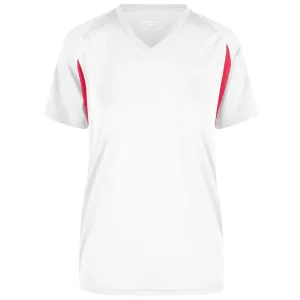 James & Nicholson Dámské sportovní tričko s krátkým rukávem JN316 - Bílá / červená | S #721885