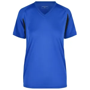 James & Nicholson Dámské sportovní tričko s krátkým rukávem JN316 - Královská modrá / černá | L #721903