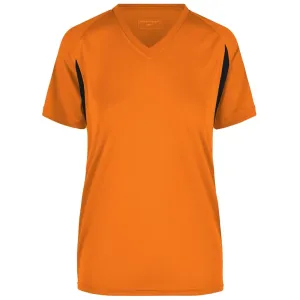 James & Nicholson Dámské sportovní tričko s krátkým rukávem JN316 - Oranžová / černá | S #721907