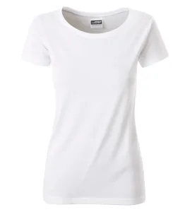James & Nicholson Klasické dámské tričko z biobavlny 8007 - Bílá | L #723054