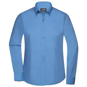 James & Nicholson Dámská košile s dlouhým rukávem JN677 - Aqua | S #732851