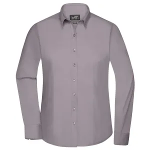 James & Nicholson Dámská košile s dlouhým rukávem JN677 - Ocelová | L #732889