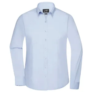 James & Nicholson Dámská košile s dlouhým rukávem JN677 - Světle modrá | S #732907
