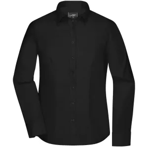James & Nicholson Dámská košile s dlouhým rukávem JN681 - Černá | XL #733403