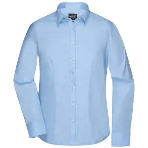 James & Nicholson Dámská košile s dlouhým rukávem JN681 - Světle modrá | S #733407