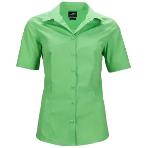 James & Nicholson Dámská košile s krátkým rukávem JN643 - Limetkově zelená | L