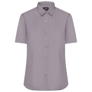 James & Nicholson Dámská košile s krátkým rukávem JN679 - Ocelová | XS #732794
