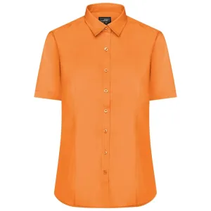 James & Nicholson Dámská košile s krátkým rukávem JN679 - Oranžová | S #732798