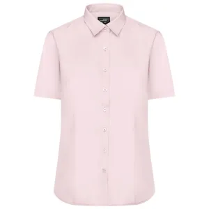 James & Nicholson Dámská košile s krátkým rukávem JN679 - Světle růžová | S