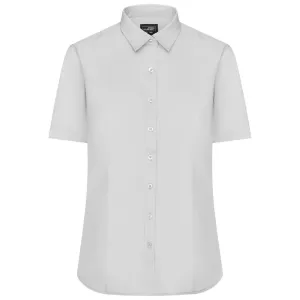 James & Nicholson Dámská košile s krátkým rukávem JN679 - Světle šedá | XXL