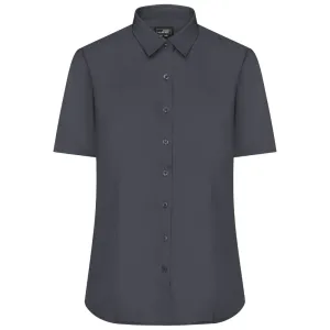 James & Nicholson Dámská košile s krátkým rukávem JN679 - Tmavě šedá | M #732831