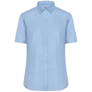 James & Nicholson Dámská košile s krátkým rukávem JN683 - Světle modrá | S #733367