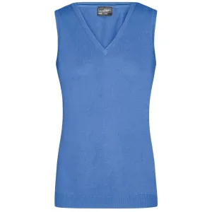 James & Nicholson Dámský svetr bez rukávů JN656 - Ledově modrá | XL