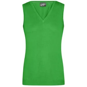 James & Nicholson Dámský svetr bez rukávů JN656 - Zelená | S #725096