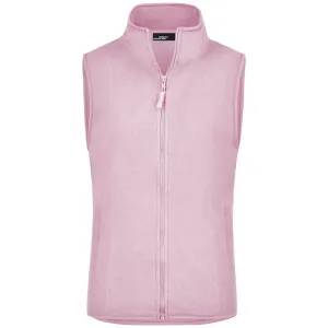 James & Nicholson Dámská fleecová vesta JN048 - Světle růžová | XL
