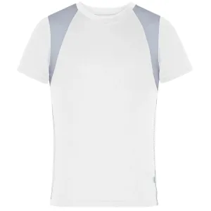 James & Nicholson Dětské sportovní tričko s krátkým rukávem JN397k - Bílá / stříbrná | L #713888