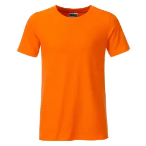 James & Nicholson Klasické chlapecké tričko z biobavlny 8008B - Oranžová | L #723592
