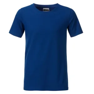 James & Nicholson Klasické chlapecké tričko z biobavlny 8008B - Tmavá královská modrá | M