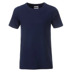 James & Nicholson Klasické chlapecké tričko z biobavlny 8008B - Tmavě modrá | L #735238