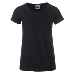 James & Nicholson Klasické dívčí tričko z biobavlny 8007G - Černá | L #723326