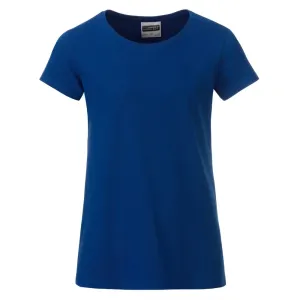 James & Nicholson Klasické dívčí tričko z biobavlny 8007G - Tmavá královská modrá | L #723320