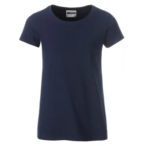 James & Nicholson Klasické dívčí tričko z biobavlny 8007G - Tmavě modrá | M #739828